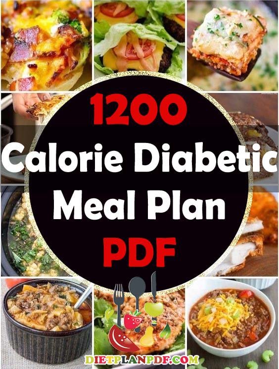 1200 Calorie Diabetic Diet Meal Plan PDF