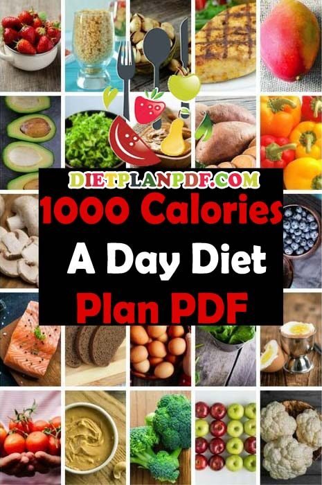 1000 Calorie A Day Diet Meal Plan PDF