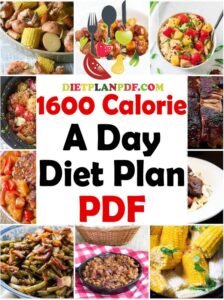 1600 Calories A Day Diet Meal Plan PDF ‣ Diet Plan PDF
