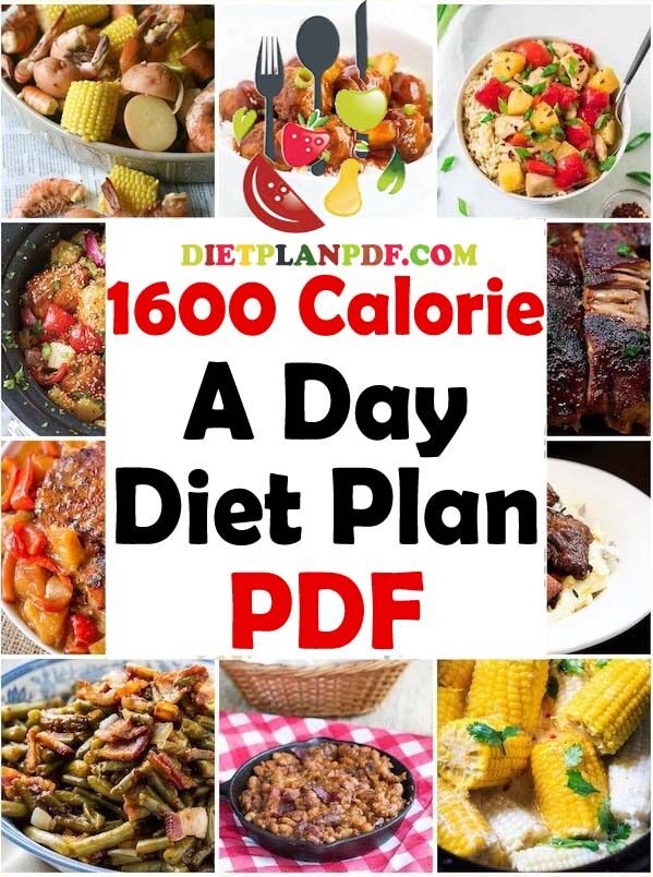 1600 Calories A Day Diet Meal Plan PDF