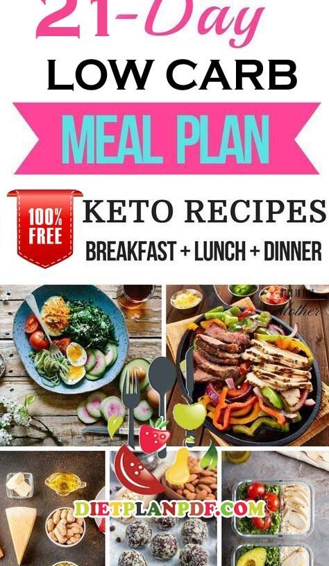 Free 21 Day (3 Week) Low Carb Diet Weight Loss Meal Plan PDF