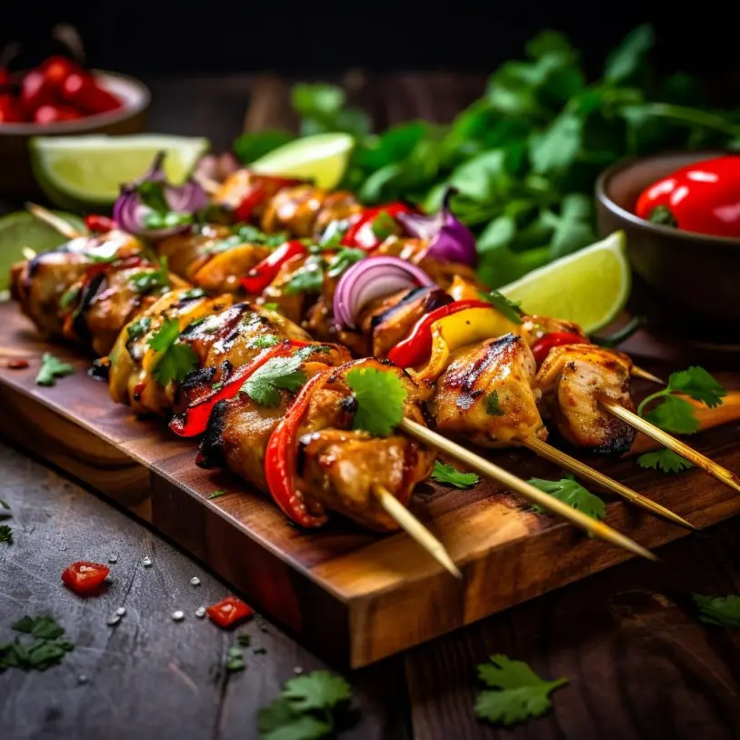 Honey Lime Chicken Skewers